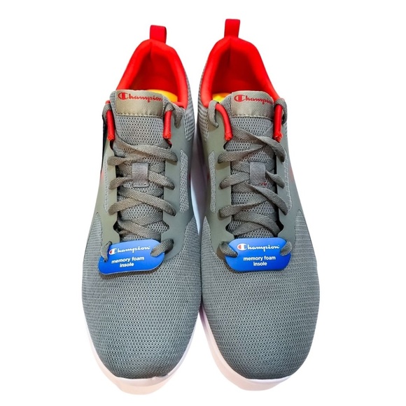 Champion Other - Champion Men’s Athletic Sneakers Memory Foam Insole Gray Red NWT